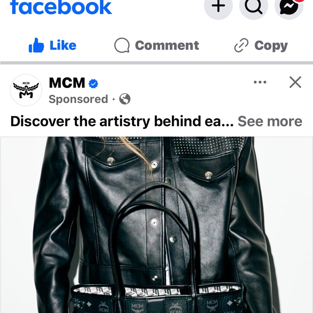 Black MCM Reversible Tote